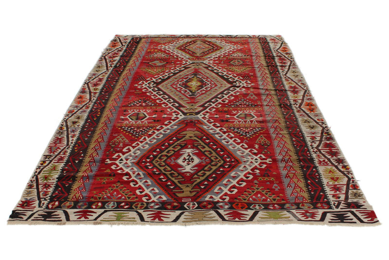 6x10 Multicolor Turkish Tribal Rug