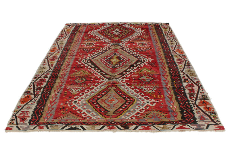 6x10 Multicolor Turkish Tribal Rug