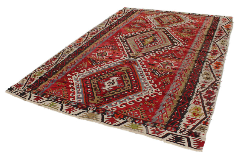 6x10 Multicolor Turkish Tribal Rug