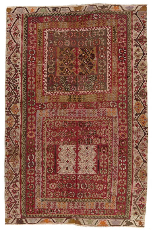 6x10 Multicolor Turkish Tribal Rug