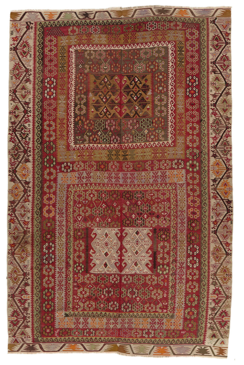 6x10 Multicolor Turkish Tribal Rug