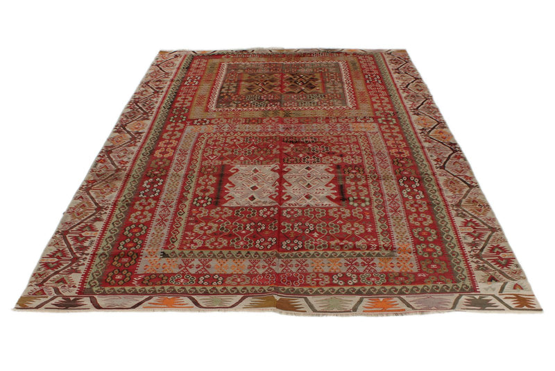 6x10 Multicolor Turkish Tribal Rug