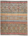 8x10 Green and Multicolor Tribal Rug