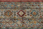 8x10 Green and Multicolor Tribal Rug