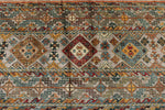 8x10 Multicolor and Brown Tribal Rug