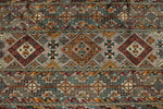 8x10 Multicolor and Brown Tribal Rug