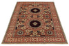 4x6 Ivory and Multicolor Turkish Tribal Rug