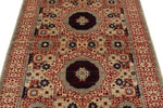 4x6 Ivory and Multicolor Turkish Tribal Rug