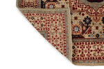 4x6 Ivory and Multicolor Turkish Tribal Rug
