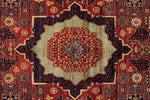 4x6 Burgundy and Camel Turkish Tribal Rug