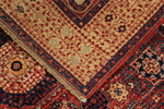 4x6 Burgundy and Camel Turkish Tribal Rug