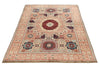 4x6 Light Olive Green and Ivory Turkish Tribal Rug