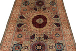 4x6 Light Olive Green and Ivory Turkish Tribal Rug