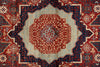 4x6 Burgundy and Ivory Turkish Tribal Rug