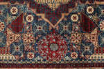 10x14 Navy and Multicolor Turkish Tribal Rug