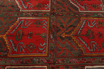 7x11 Red and Brown Anatolian Turkish Tribal Rug