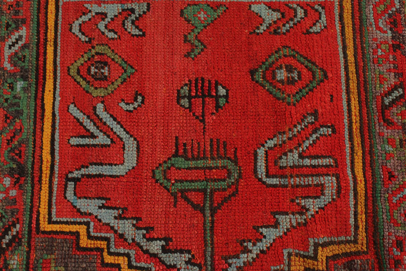 7x11 Red and Brown Anatolian Turkish Tribal Rug