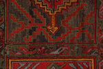 7x11 Red and Brown Anatolian Turkish Tribal Rug