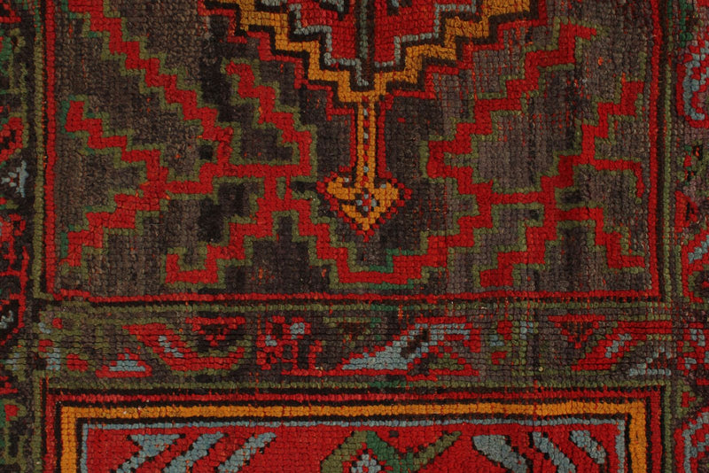 7x11 Red and Brown Anatolian Turkish Tribal Rug