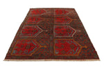 7x11 Red and Brown Anatolian Turkish Tribal Rug