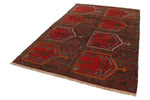 7x11 Red and Brown Anatolian Turkish Tribal Rug