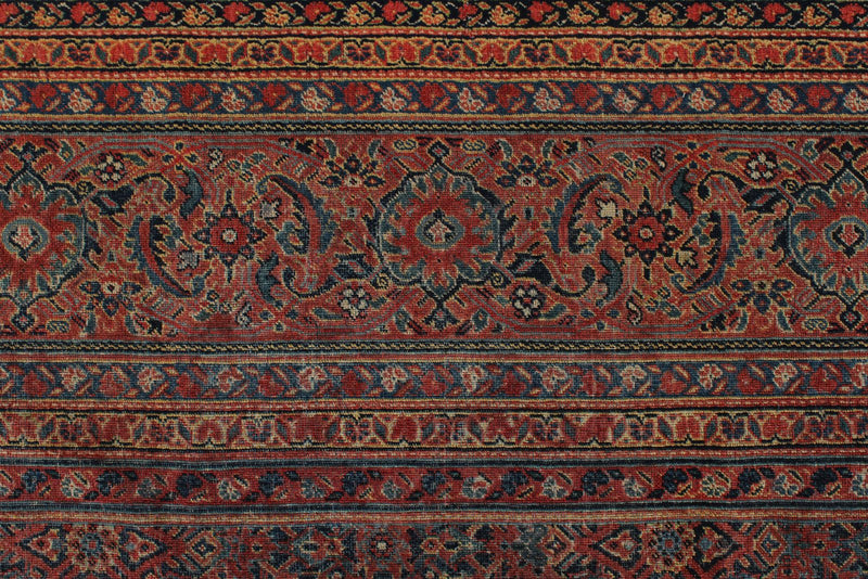 8x20 Multicolor and Rust Persian Traditional Runner