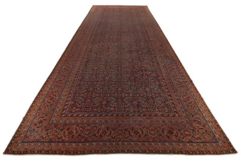 8x20 Multicolor and Rust Persian Traditional Runner