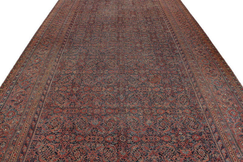 8x20 Multicolor and Rust Persian Traditional Runner