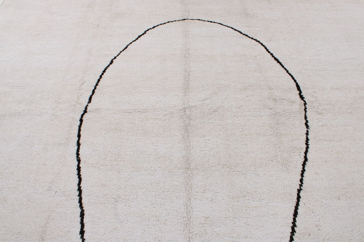 10x13 Beige and Black Modern Contemporary Rug