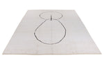 10x13 Beige and Black Modern Contemporary Rug