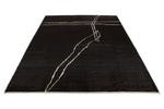 9x14 Black and Beige Modern Contemporary Rug