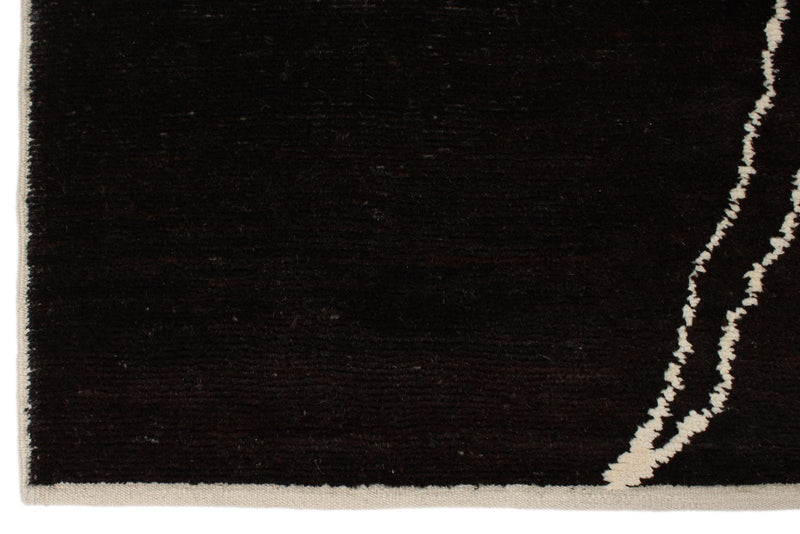 9x14 Black and Beige Modern Contemporary Rug