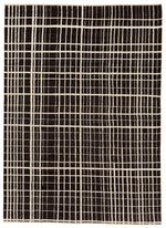 8x12 Black and White Modern Contemporary Rug