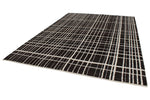 8x12 Black and White Modern Contemporary Rug