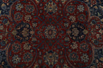 11x13 Burgundy and Blue Turkish Persian Rug