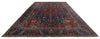 11x13 Burgundy and Blue Turkish Persian Rug
