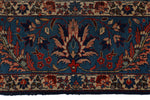 11x13 Burgundy and Blue Turkish Persian Rug