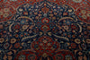 11x13 Burgundy and Blue Turkish Persian Rug
