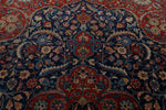 11x13 Burgundy and Blue Turkish Persian Rug