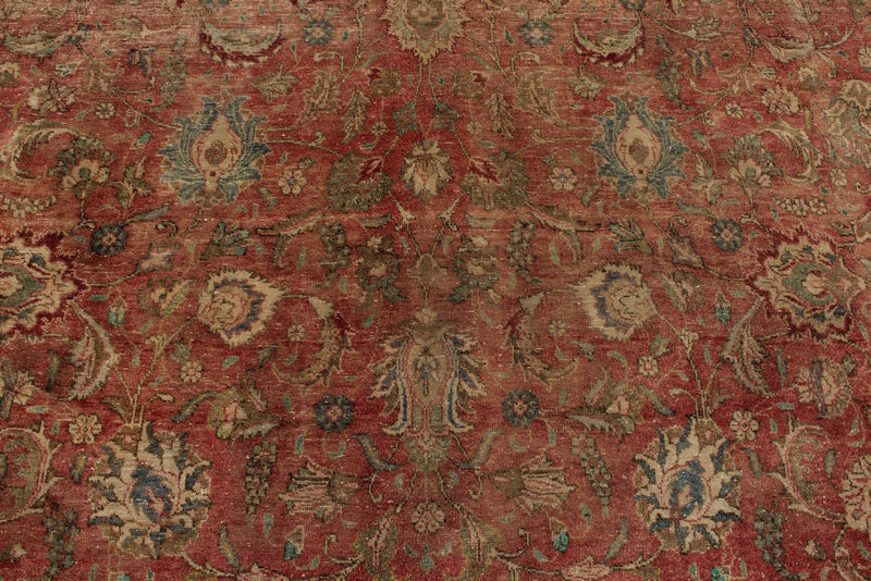 10x13 Red and Brown Turkish Overdyed Rug