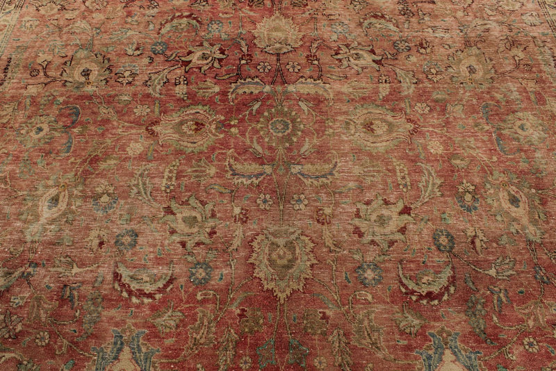 10x13 Red and Brown Turkish Overdyed Rug