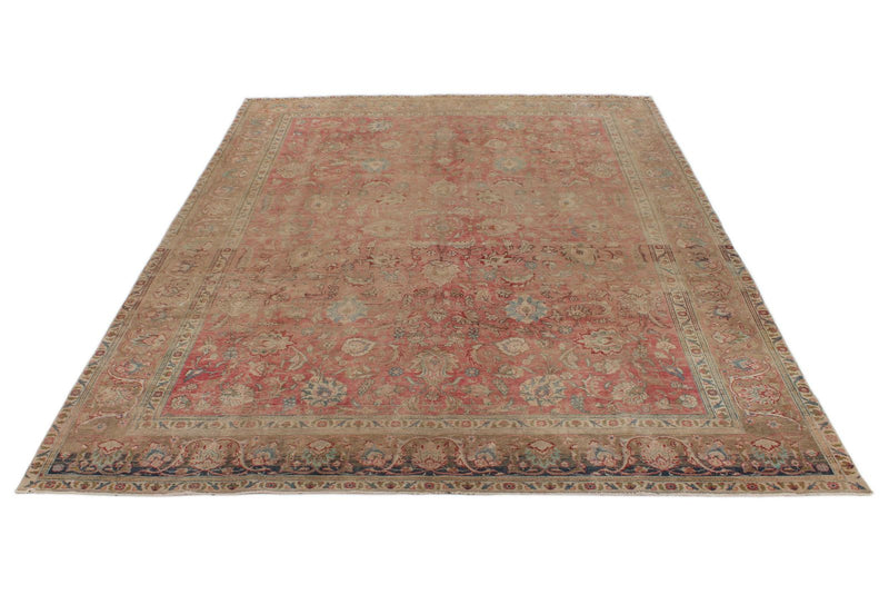 10x13 Red and Brown Turkish Overdyed Rug