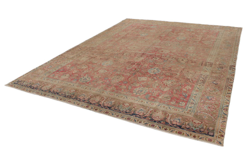 10x13 Red and Brown Turkish Overdyed Rug