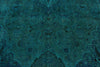 9x13 Turquoıse and Blue Turkish Overdyed Rug