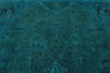 9x13 Turquoıse and Blue Turkish Overdyed Rug