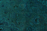 9x13 Turquoıse and Blue Turkish Overdyed Rug