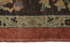 10x13 Orange and Dark Brown Turkish Oushak Rug