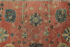 10x13 Orange and Dark Brown Turkish Oushak Rug