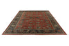 10x13 Orange and Dark Brown Turkish Oushak Rug