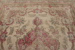 10x13 Beige and Magenta Anatolian Turkish Tribal Rug